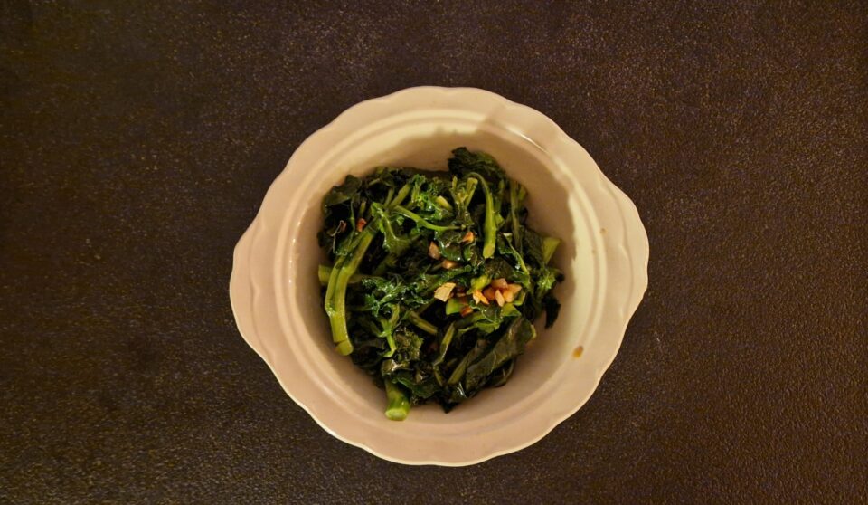 garlic choy sum (pousse de colza ou choux)